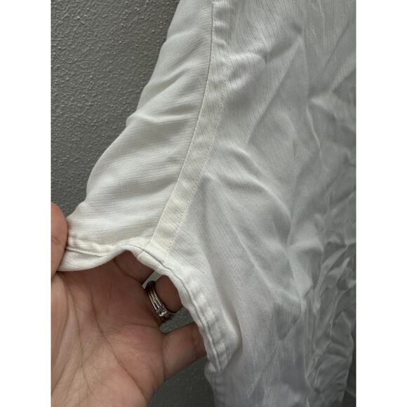 Enro Mens Shirt Size 17.5 Half Sleeve White Button Down Collared Stained - Picture 4 of 15